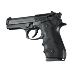 Hogue Beretta 92/96 Series: OverMolded Rubber Grip With Finger Grooves