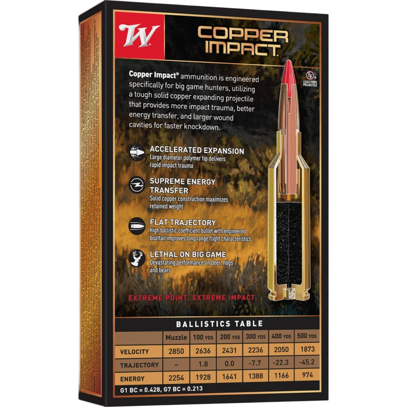 Winchester Deer Season XP Copper Impact Centerfire Rifle Ammunition 4 Winchester Deer Season XP Copper Impact Centerfire Rifle Ammunition - Image 2