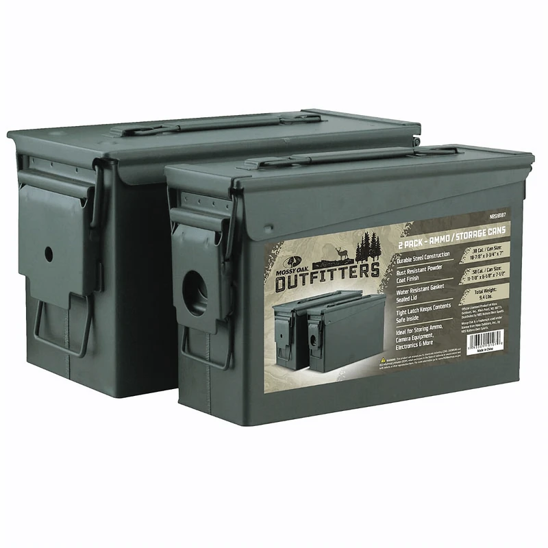 Mossy Oak Outfitters 2-PC Metal Ammo Can 3 Mossy Oak Outfitters 2-PC Metal Ammo Can
